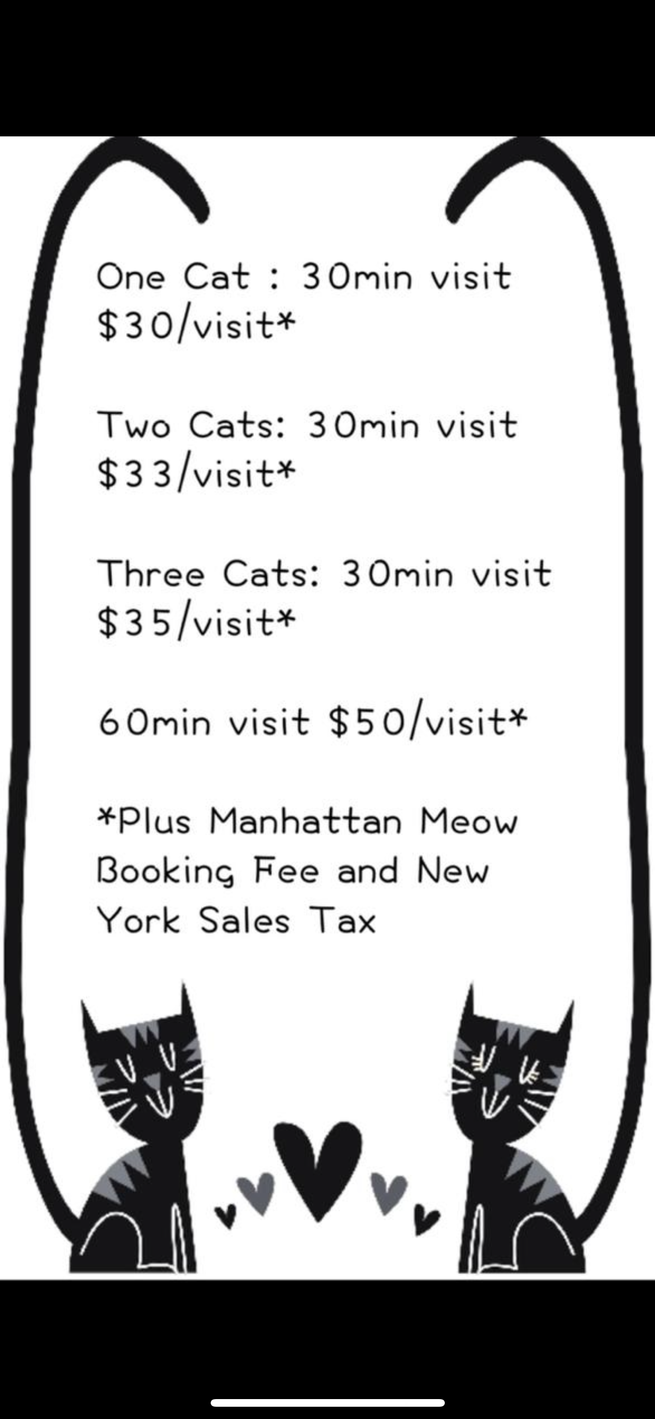 Manhattan Meow Pricing